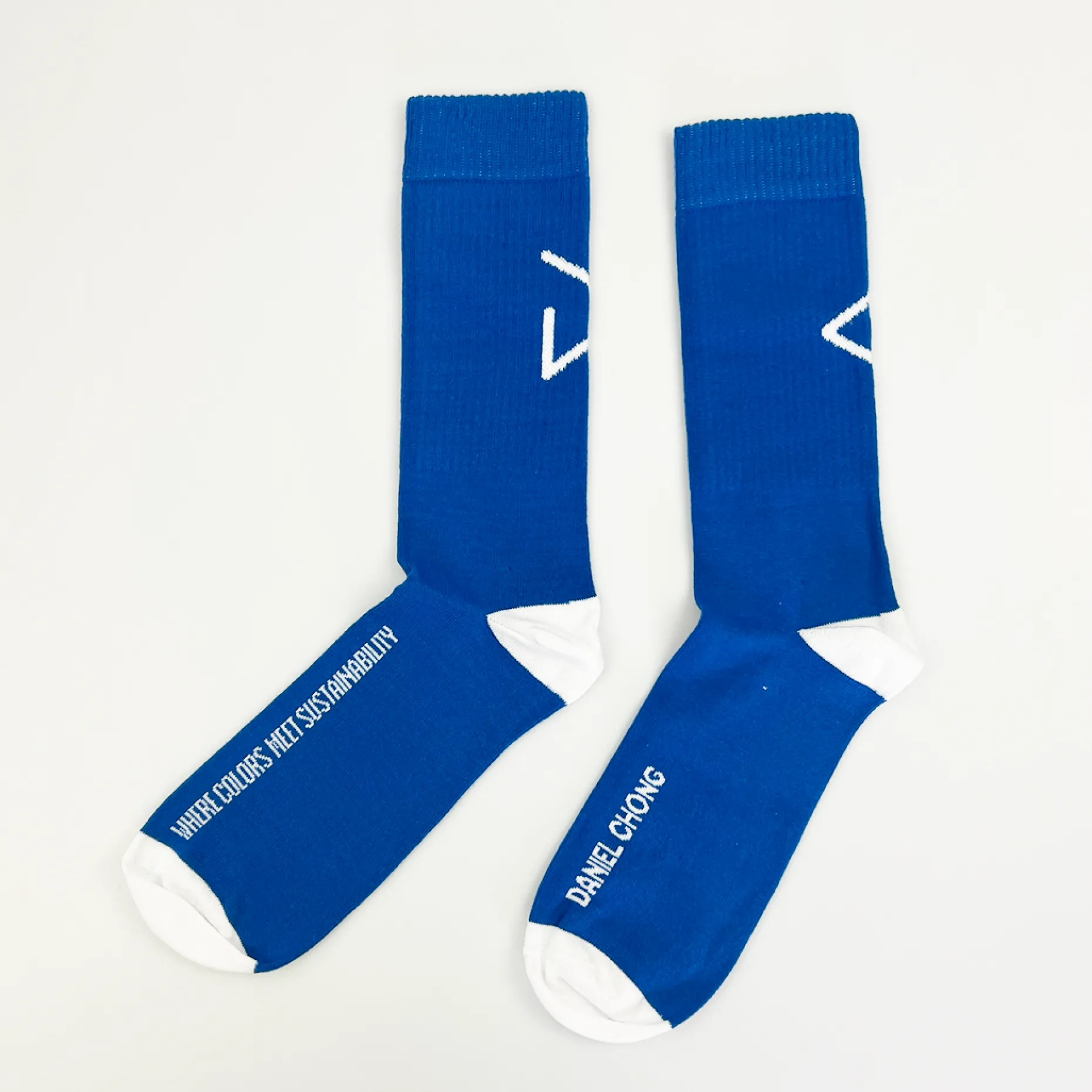 Daniel Chong Calcetines Blue & white logo Flash Sale