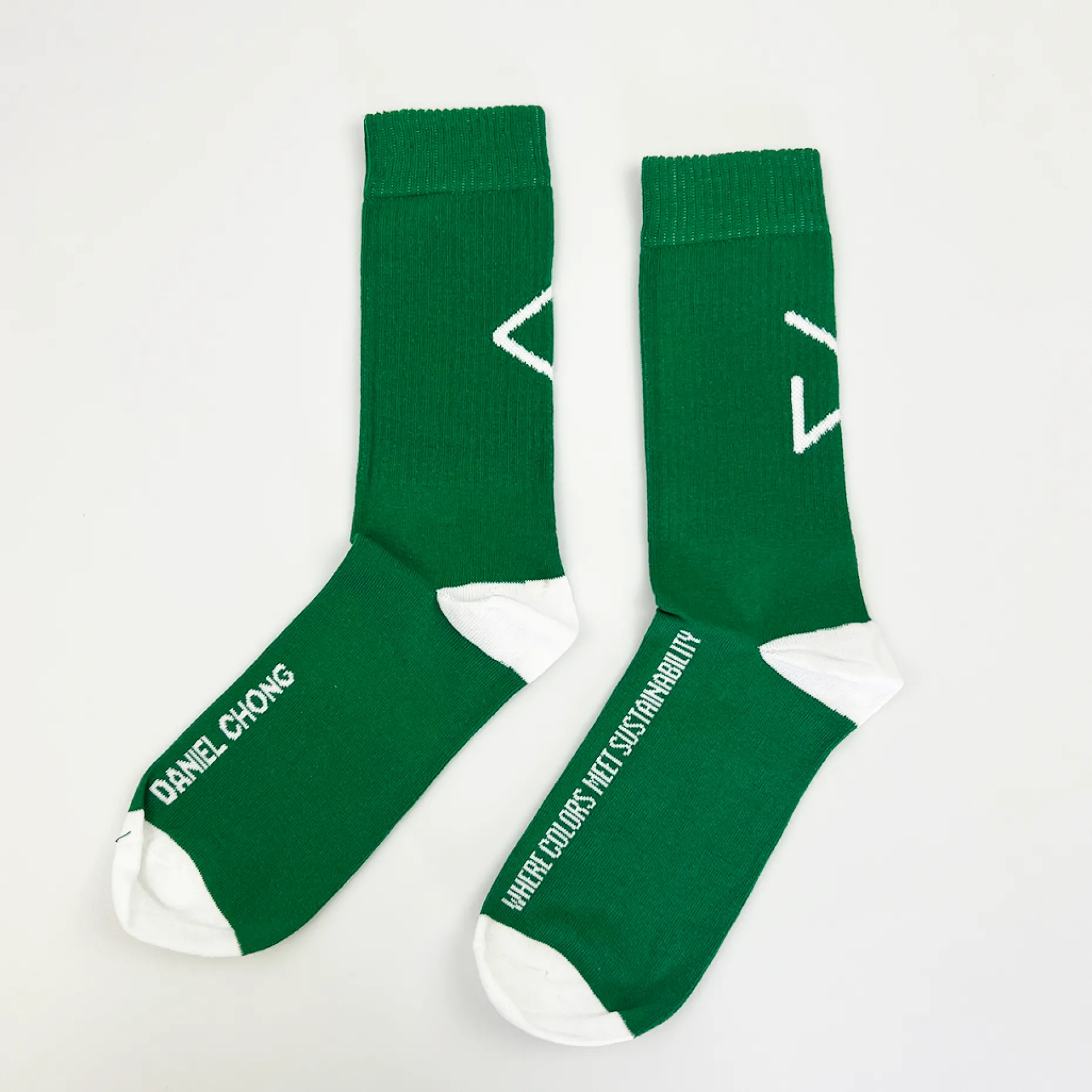 Daniel Chong Calcetines Green & White Logo Shop