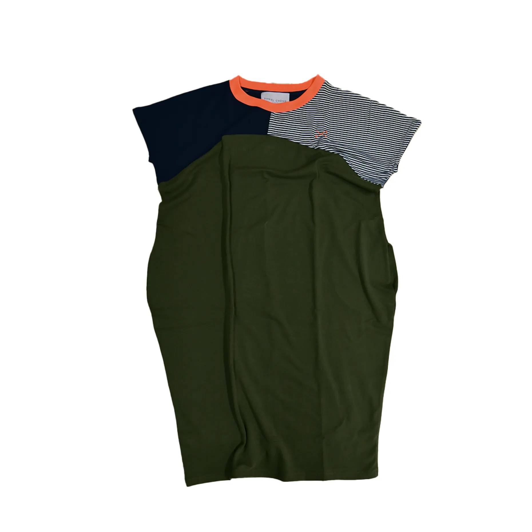 Daniel Chong VESTIDO OVER RAYAS BI COLOR Best